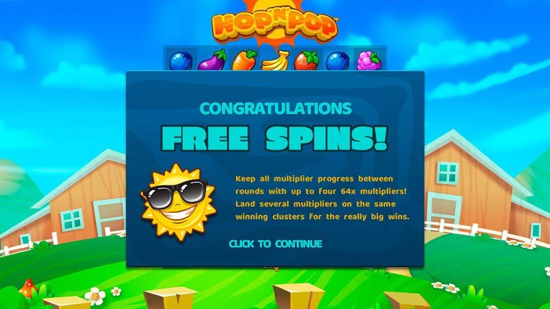 Hop'N'Pop free spins Hop'N'Pop free spins