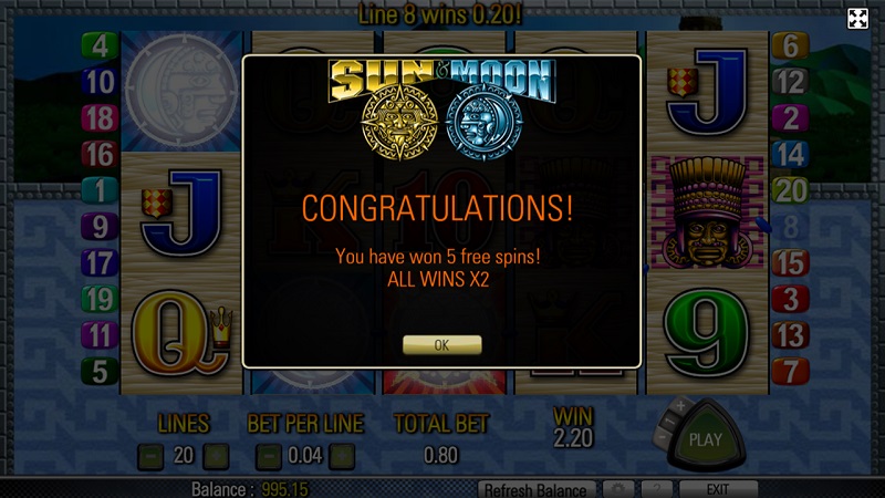 sun and moon slot free spins