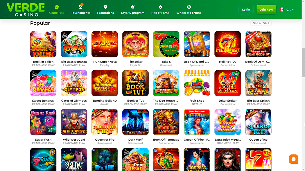 Verde Casino slots