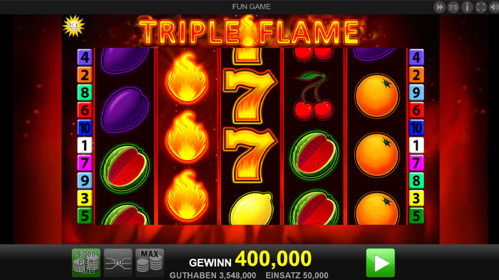 Triple Flame Slot gratis Respin