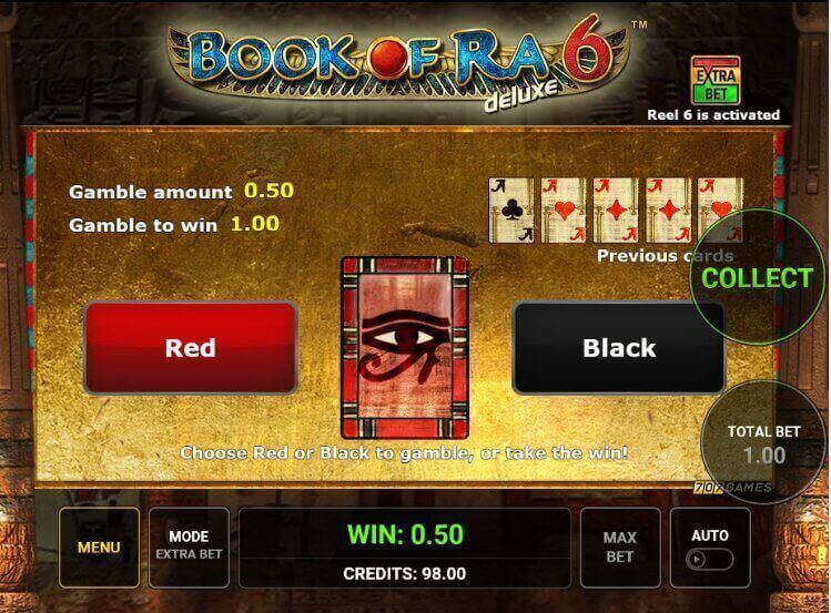 Book of Ra Gamble function Book of Ra slot Gamble feature