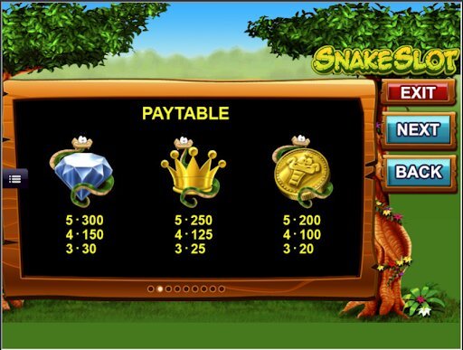 Snake slot payouts Snake Slot paytable